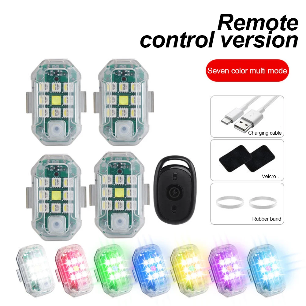 Drone Strobe Light - Lampu sorot LED Remote Control nirkabel,