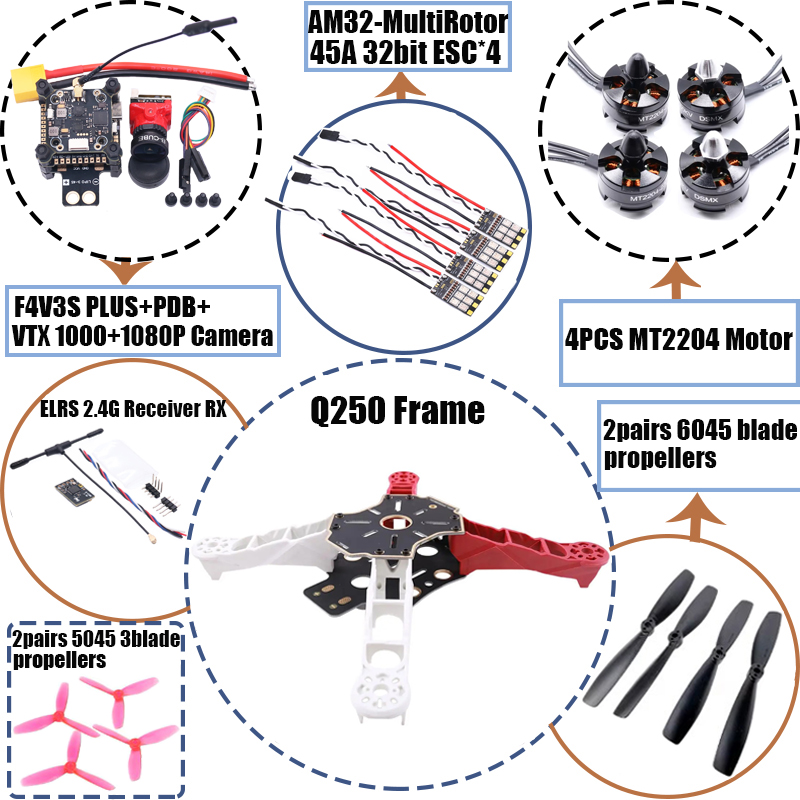 Rctosky F4V3S PLUS F4 V3 V3S L - Drone Battery Adapter ulasan dan harga